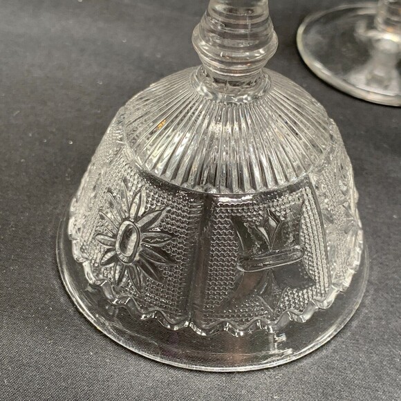 Vintage Duncan and Miller Cordials Clear Sandwich Glass Port Sherry Wine Stems - Picture 8 of 9